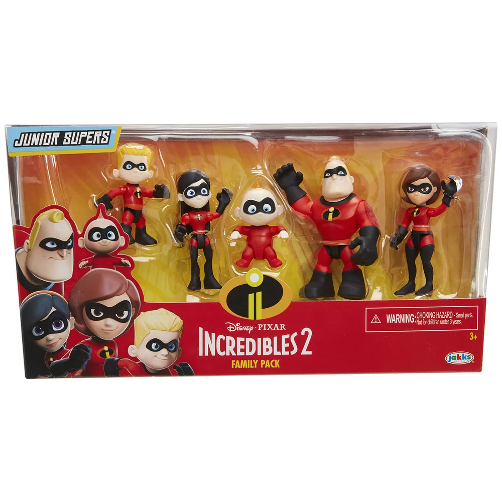 Jakks Pacific Disney Incredibles 2 Precool 3 Inch Figures 2 Family Pack Image 1