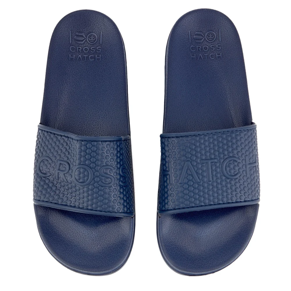 Crosshatch Men's Tulum Sliders - Estate Blue - UK 6-7 - Blue Image 1