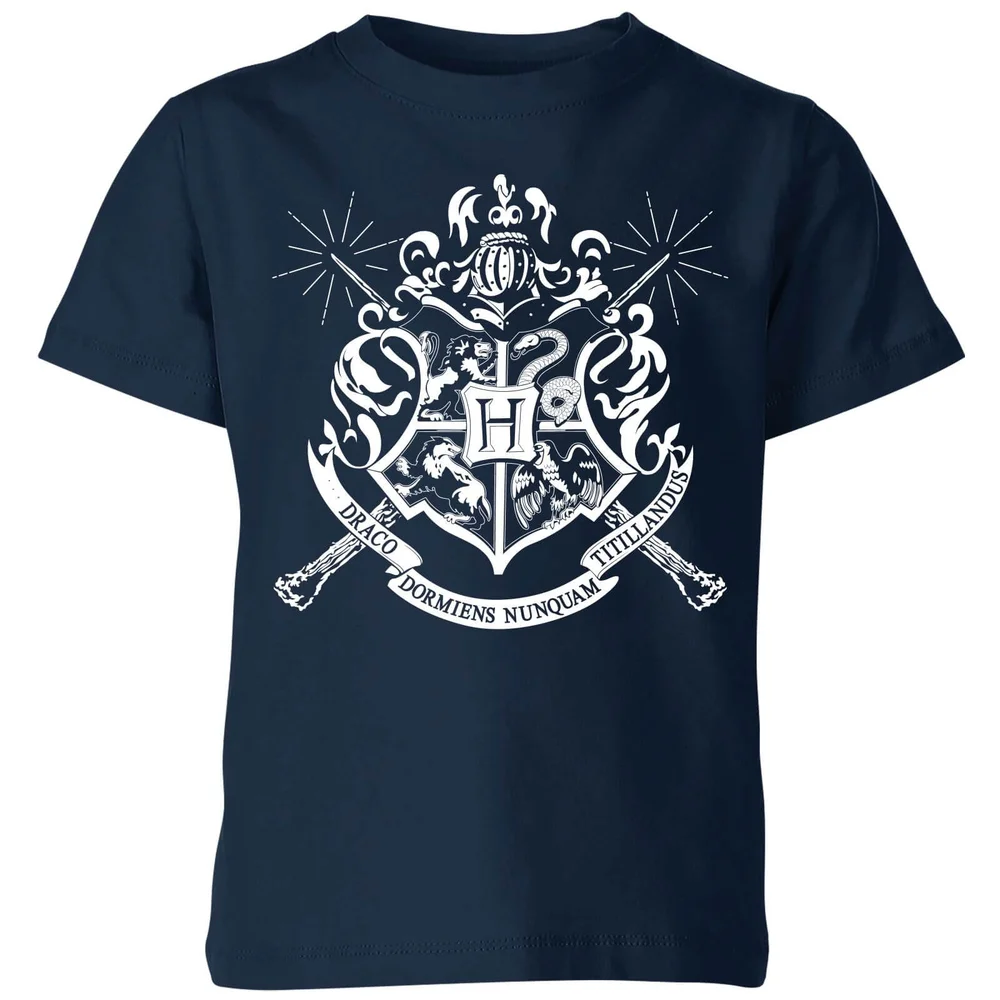 Harry Potter Hogwarts House Crest Kids' T-Shirt - Navy - 3-4 Years Image 1