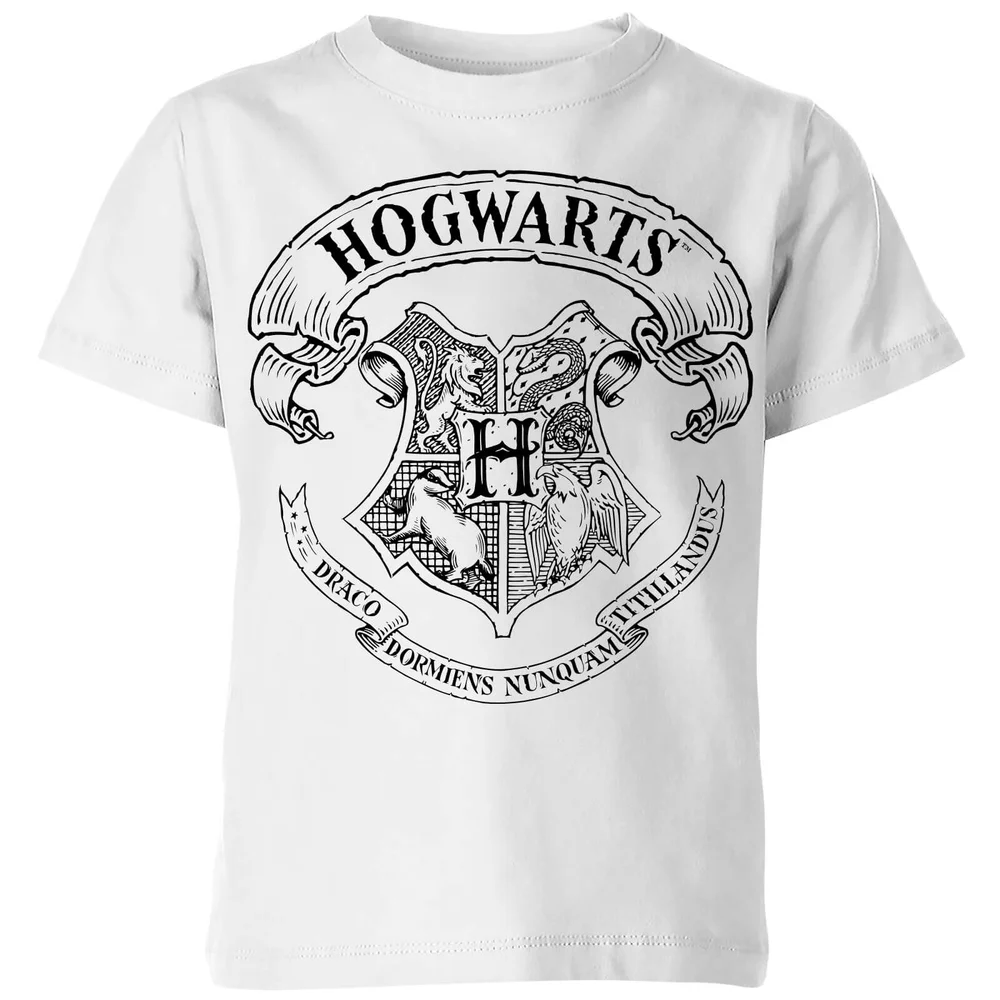 Harry Potter Hogwarts Crest Kids' T-Shirt - White - 3-4 Years Image 1