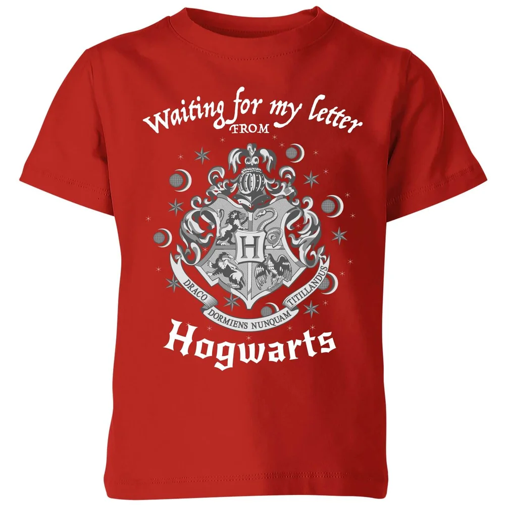 Harry Potter Waiting For My Letter From Hogwarts Kids' T-Shirt - Red - 3-4 Years Image 1