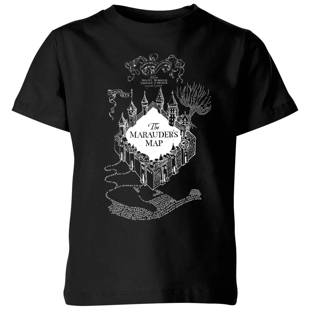 Harry Potter The Marauder's Map Kids' T-Shirt - Black - 3-4 Years Image 1