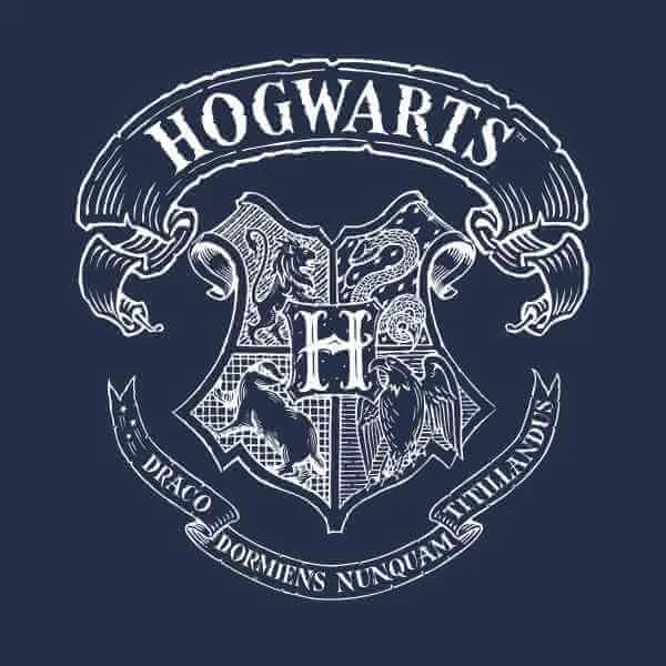 Harry Potter Hogwarts Crest Men's T-Shirt - Navy