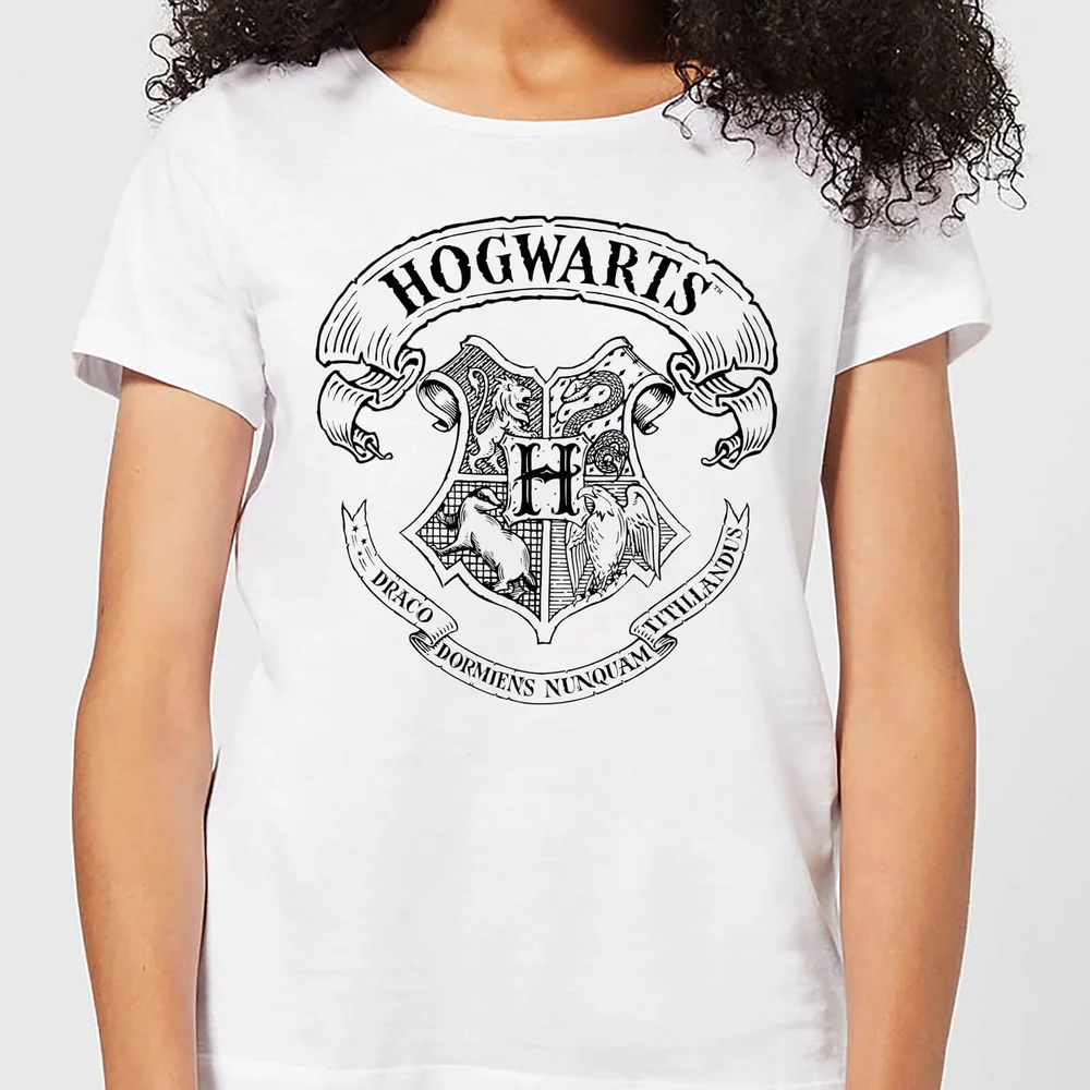 Harry Potter Hogwarts Crest Women's T-Shirt - White - S Image 1