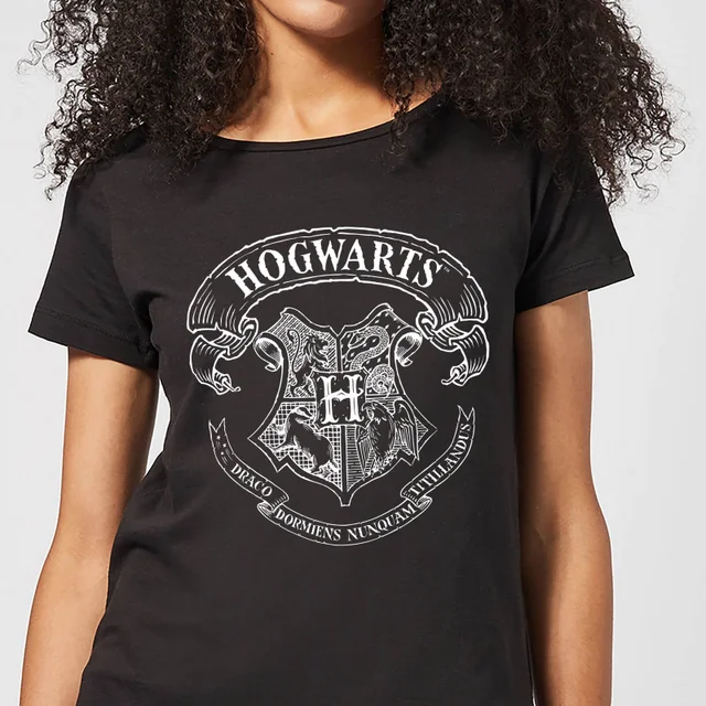 Harry Potter Hogwarts Crest Women's T-Shirt - Black