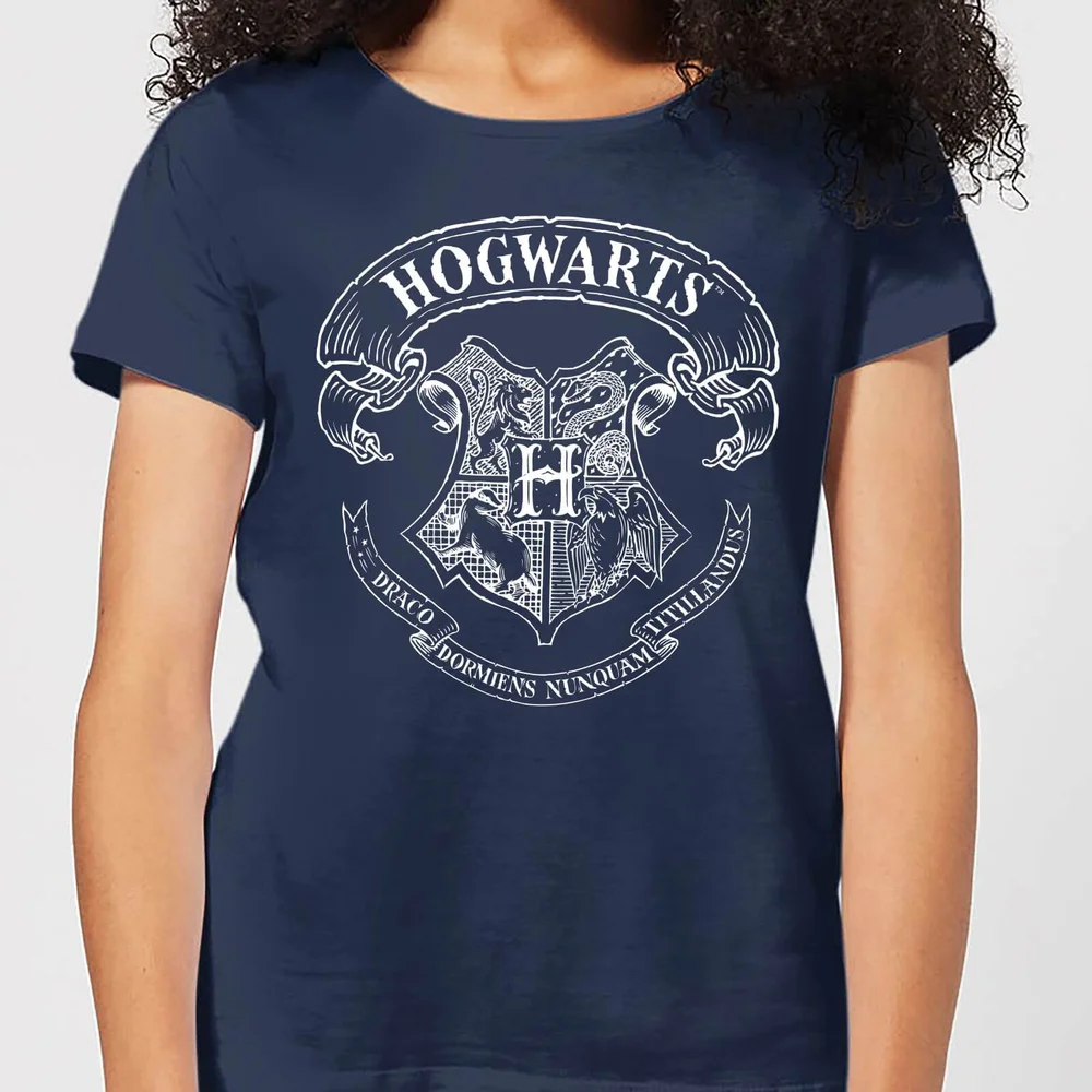 Harry Potter Hogwarts Crest Women's T-Shirt - Navy - S Image 1