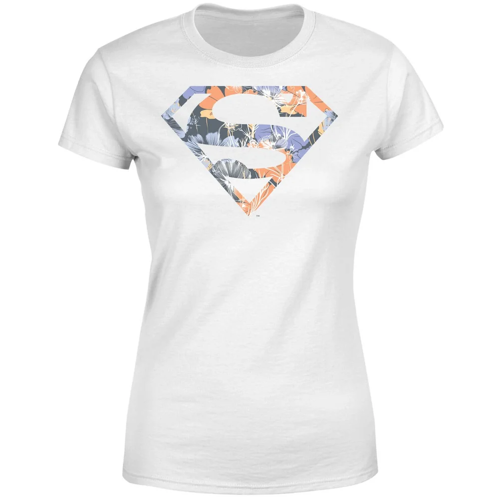 DC Originals Floral Superman Women's T-Shirt - White - S Image 1