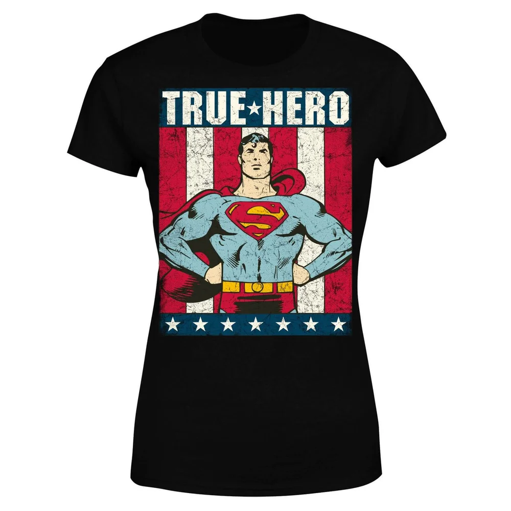 DC Originals Superman True Hero Women's T-Shirt - Black - S Image 1
