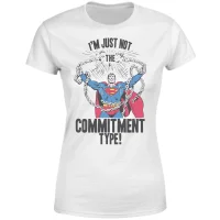 DC Originals Superman Commitment Type Women's T-Shirt - White - undefined undefined