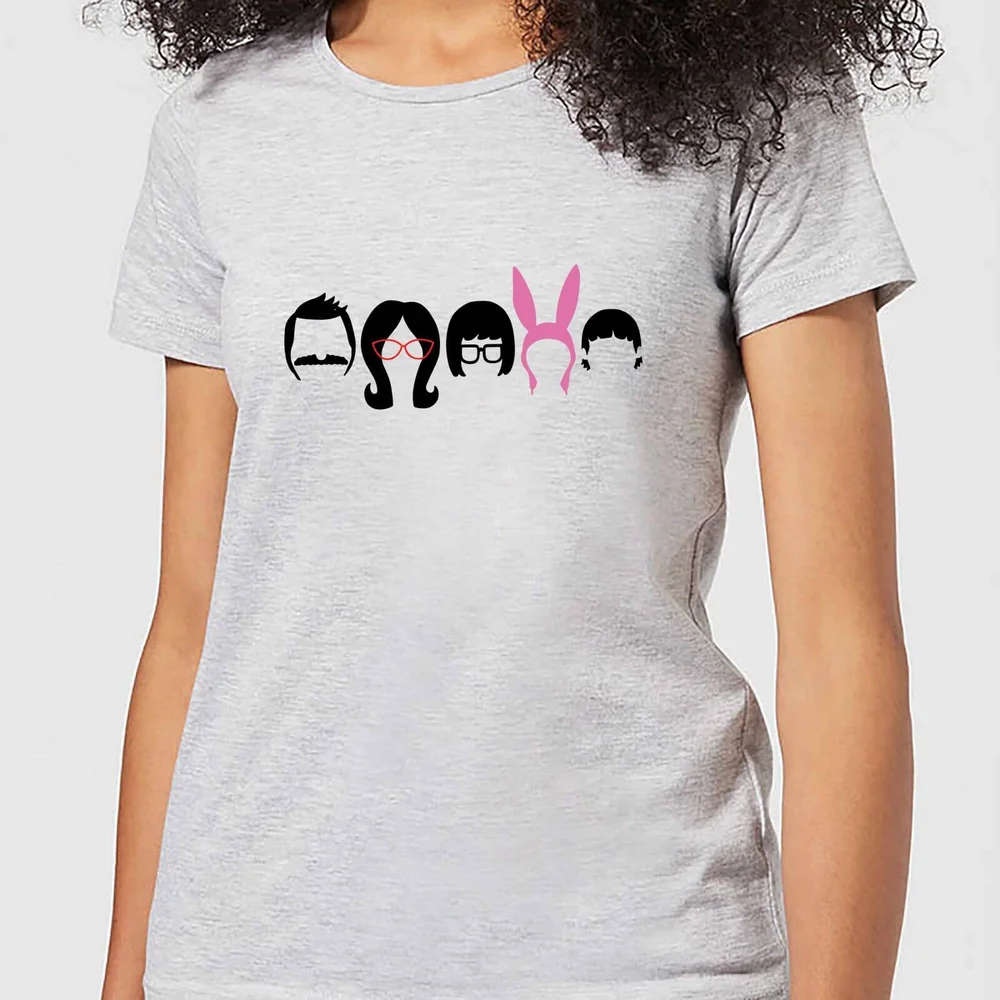 Bobs Burgers Hair Silhouette Women's T-Shirt - Grey - XS - Grey Image 1