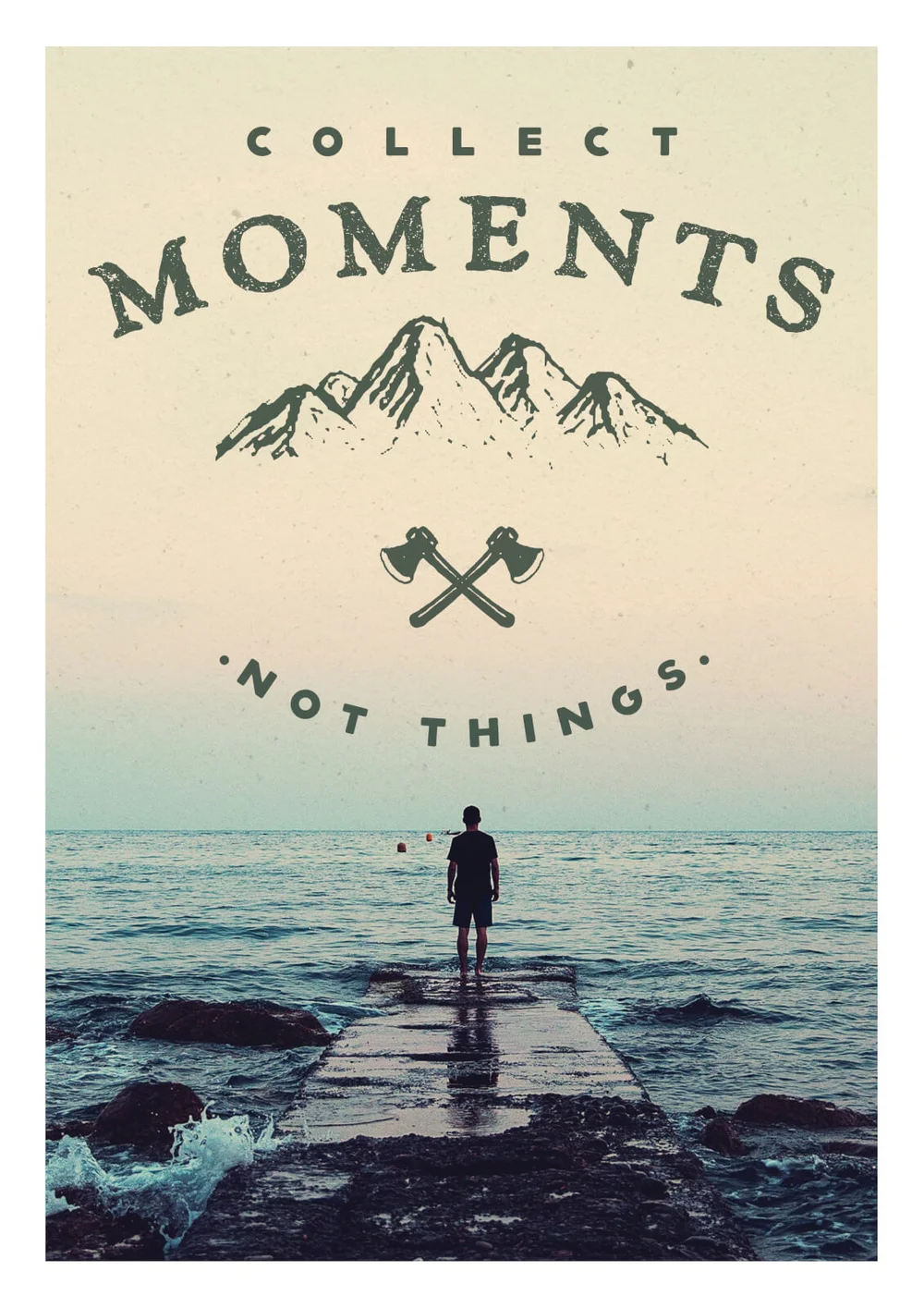 Collect Moments, Not Things A3 Print Art Print Image 1