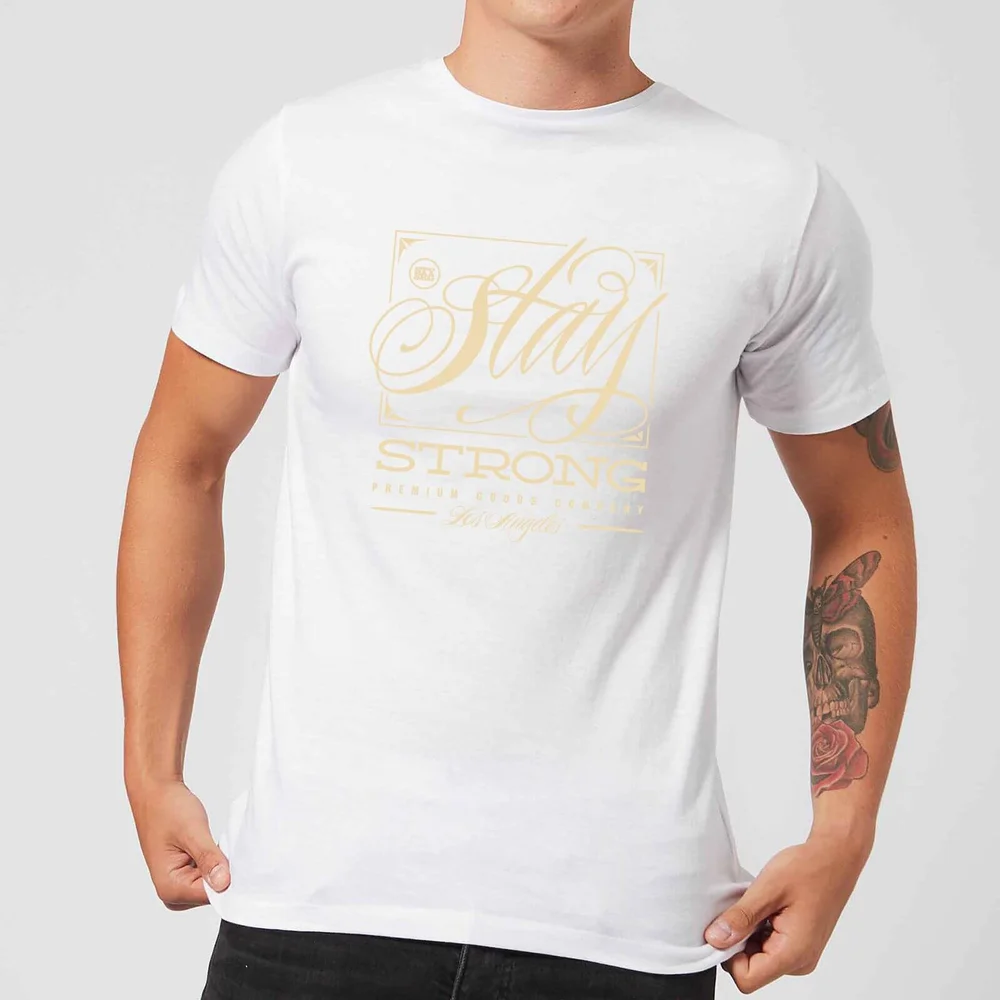 Stay Strong Deming Men's T-Shirt - White - 5XL Image 1