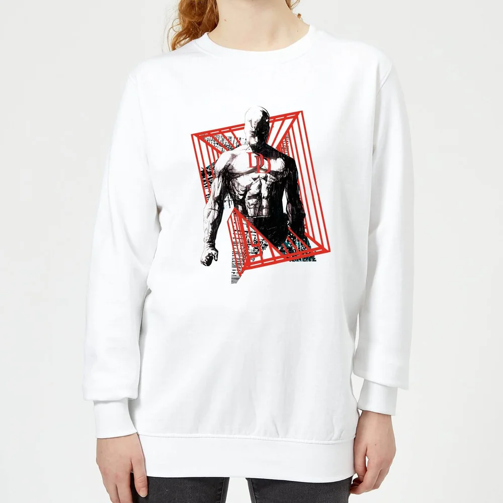 Marvel Knights Daredevil Cage Women's Sweatshirt - White - S Image 1