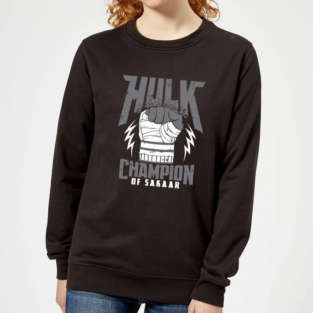 Marvel Thor Ragnarok Hulk Champion Women's Sweatshirt - Black - S Image 1