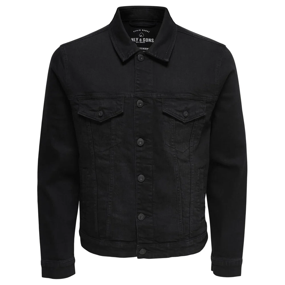 Only & Sons Men's Coin Denim Jacket - Black Denim - S - Black Image 1
