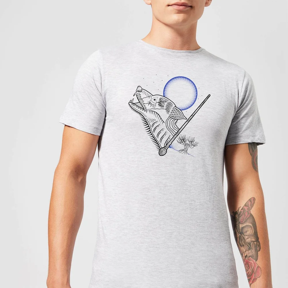 Harry Potter Werewolf Line Art Men's T-Shirt - Grey - S - Grey Image 1
