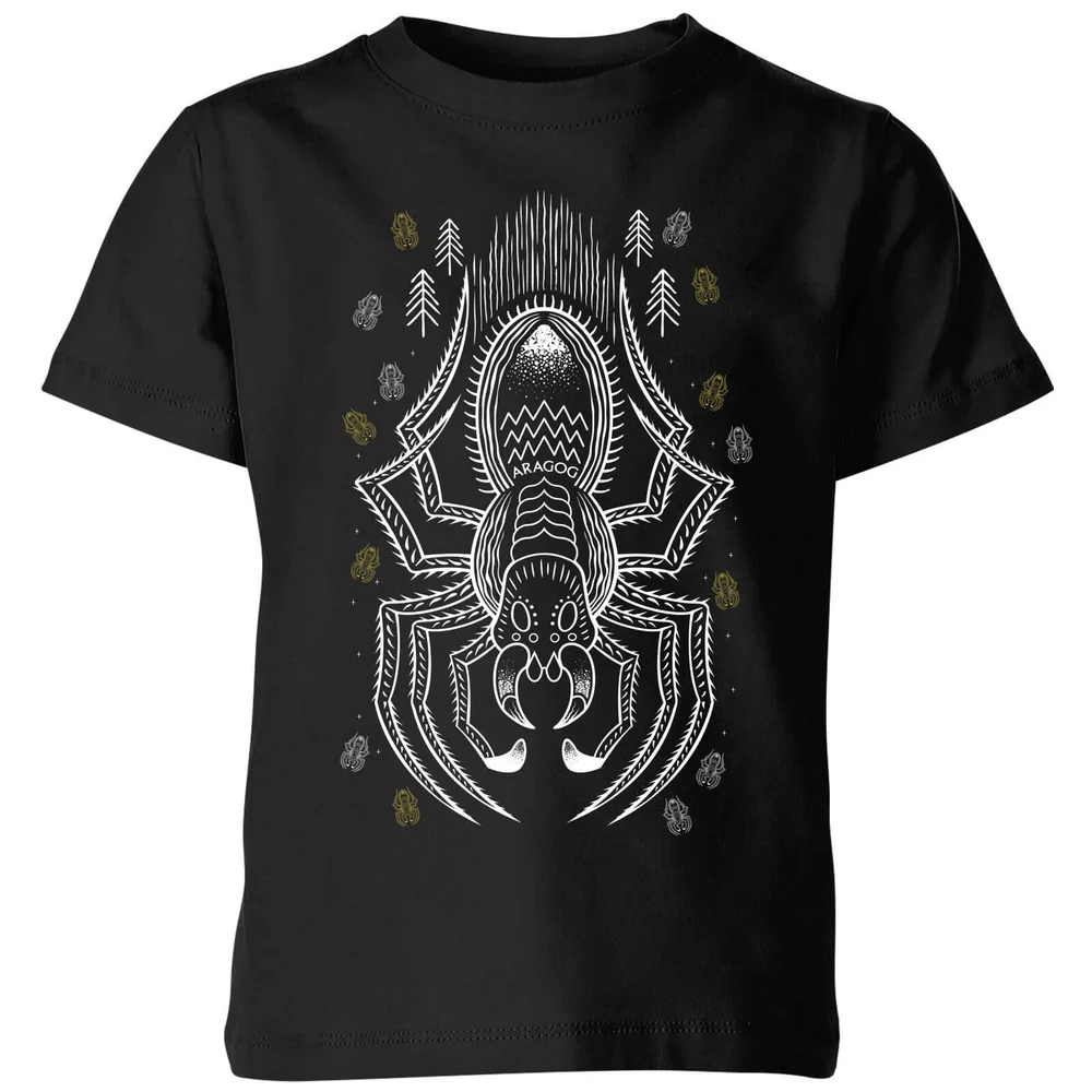 Harry Potter Aragog Line Art Kids' T-Shirt - Black - 3-4 Years - Black Image 1