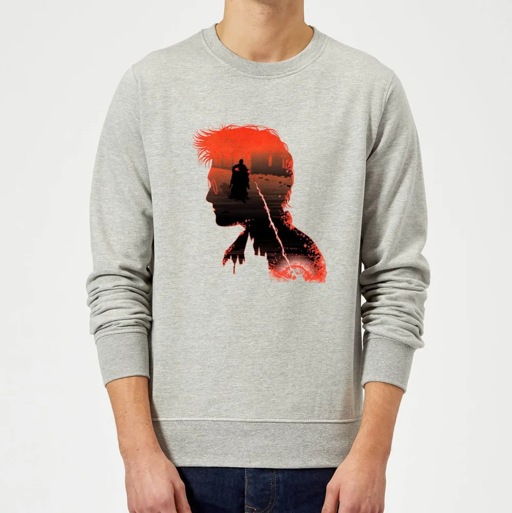 Harry Potter Harry Silhouette Battle Sweatshirt - Grey - S - Grey Image 1