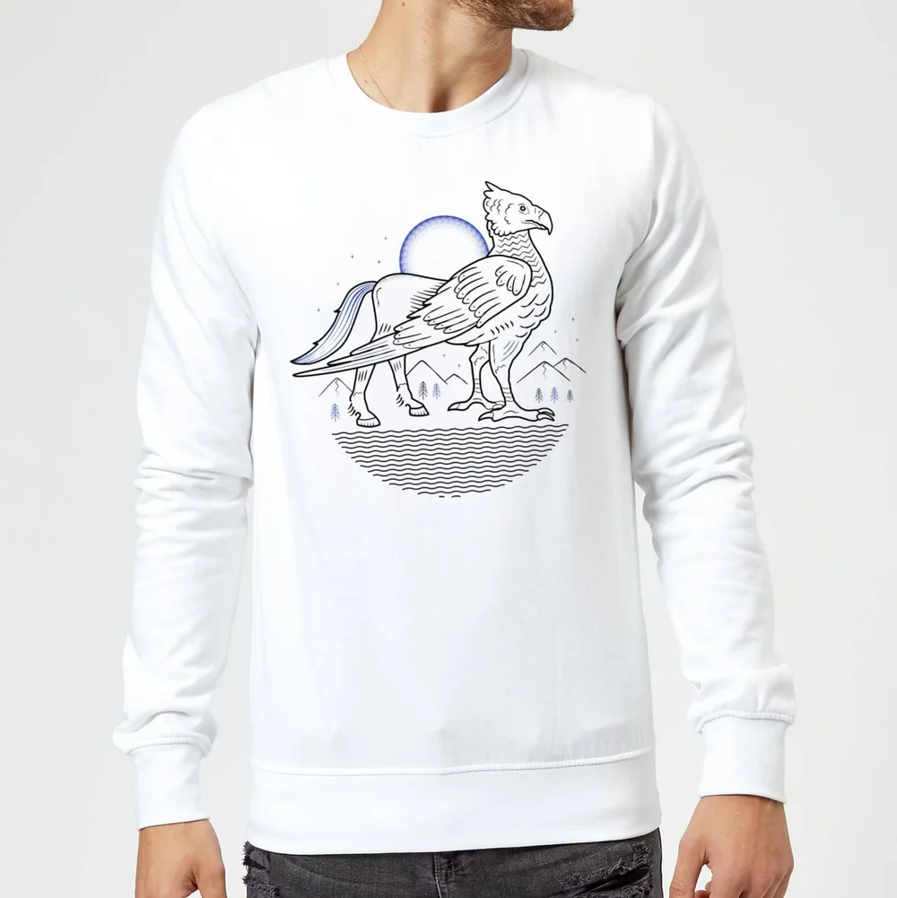Harry Potter Buckbeak Line Art Sweatshirt - White - S - White Image 1