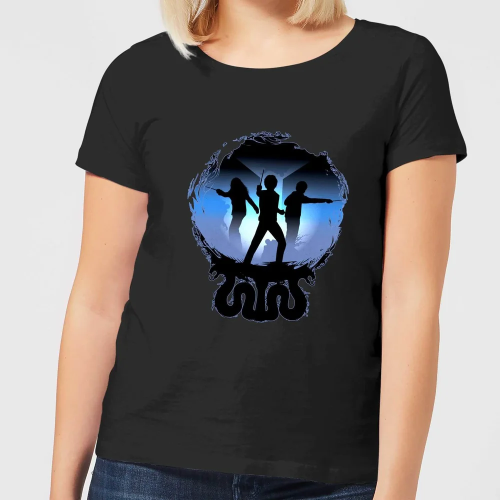 Harry Potter Silhouette Attack Women's T-Shirt - Black - S Image 1