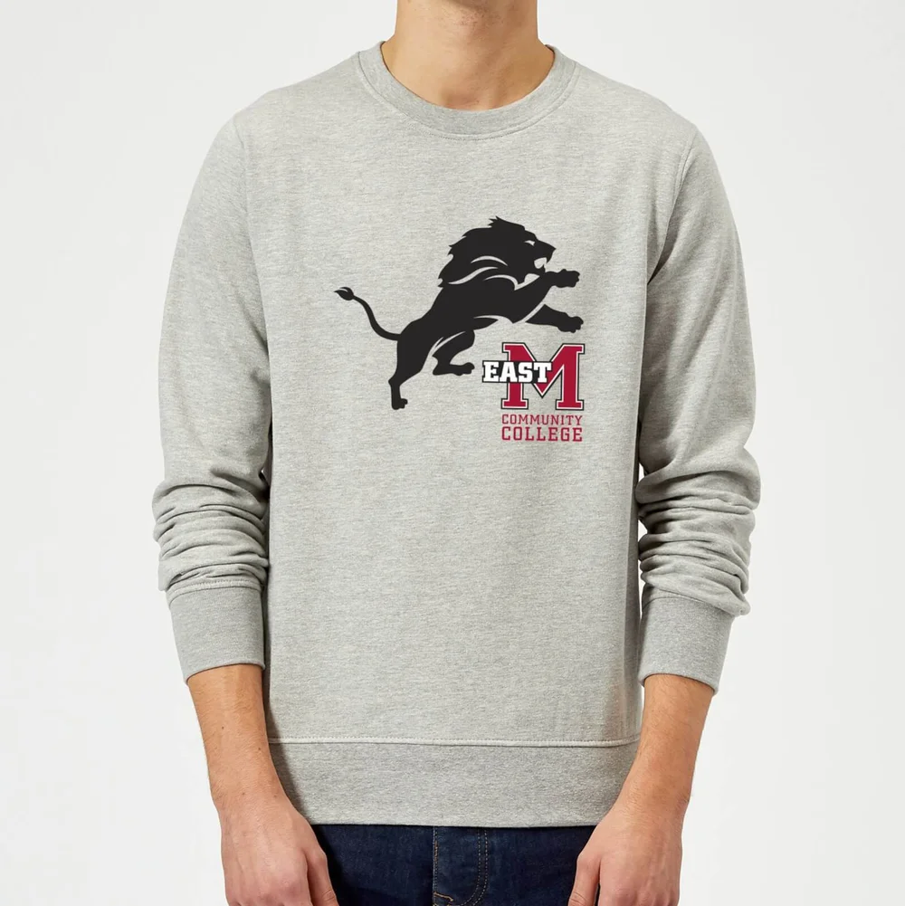 East Mississippi Community College Lion and Logo Sweatshirt - Grey - S - Grey Image 1