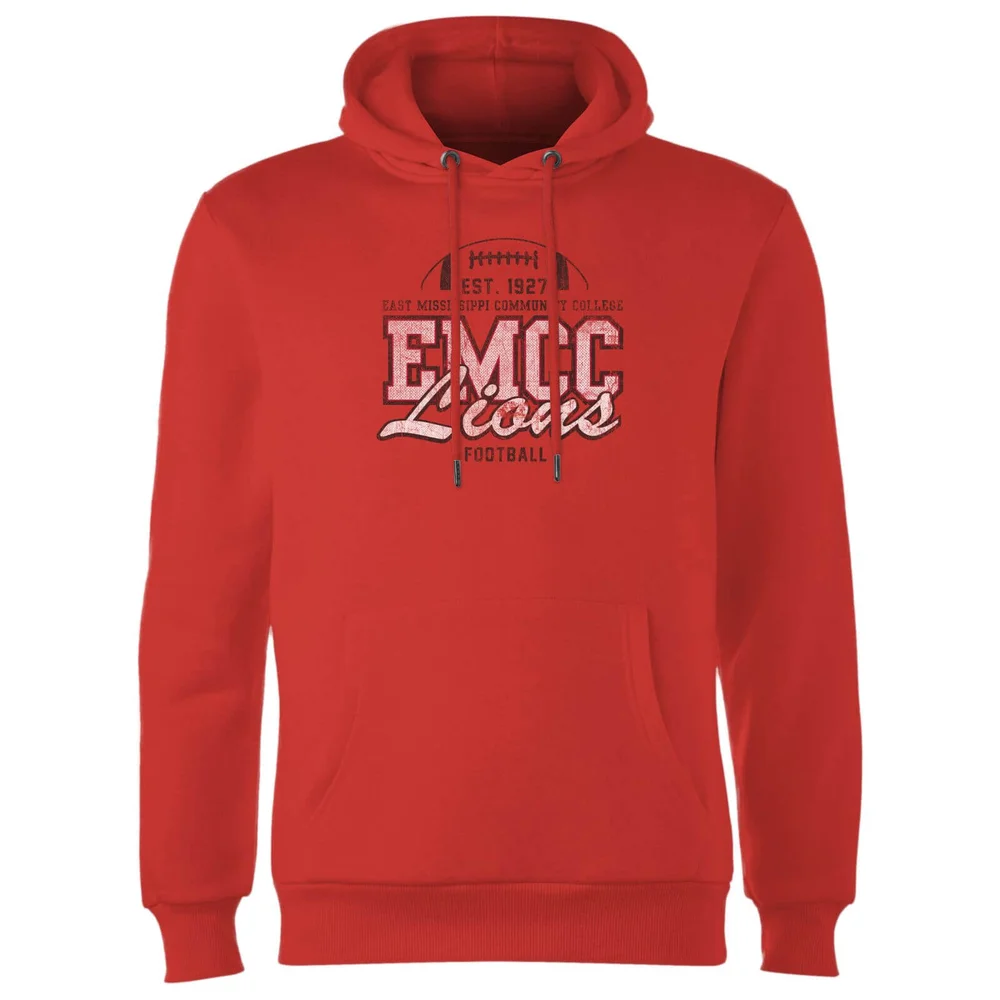 East Mississippi Community College Lions Distressed Hoodie - Red - S - Red Image 1