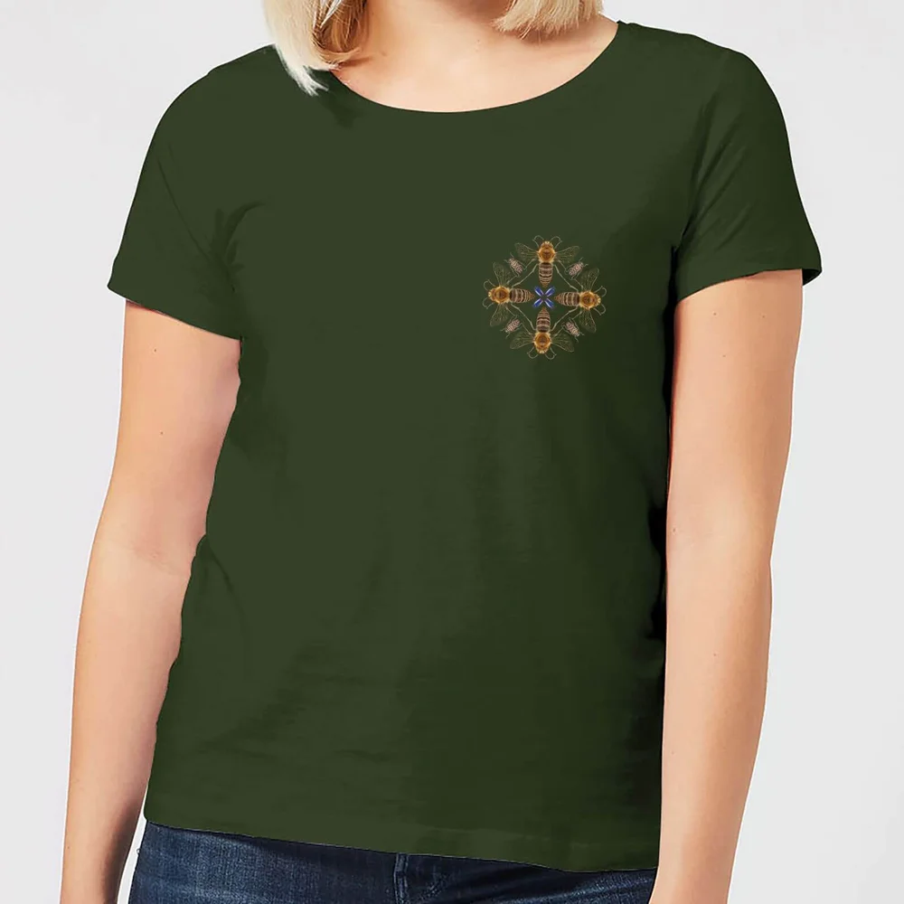Natural History Museum Bees Women's T-Shirt - Forest Green - S - Forest Green Image 1