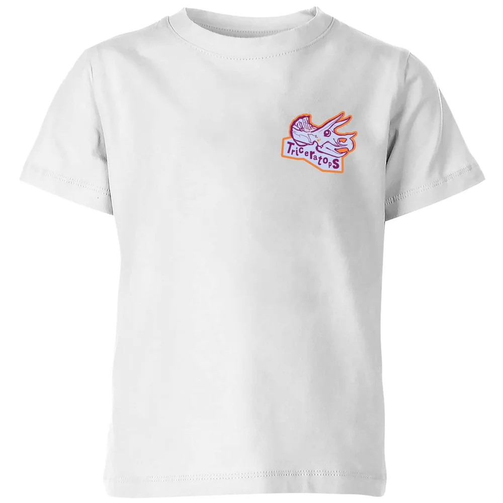Natural History Museum Triceratops Badge Kids' T-Shirt - White - 3-4 Years - White Image 1