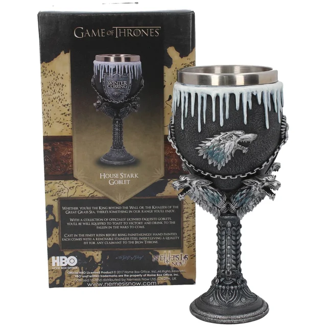 Game of Thrones House Stark Goblet Wine Glass 17.5cm