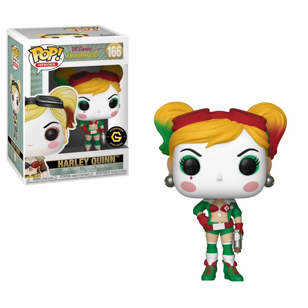 MGB EXC DC Bombshells Festive Harley Quinn Pop! Vinyl Figure Image 1