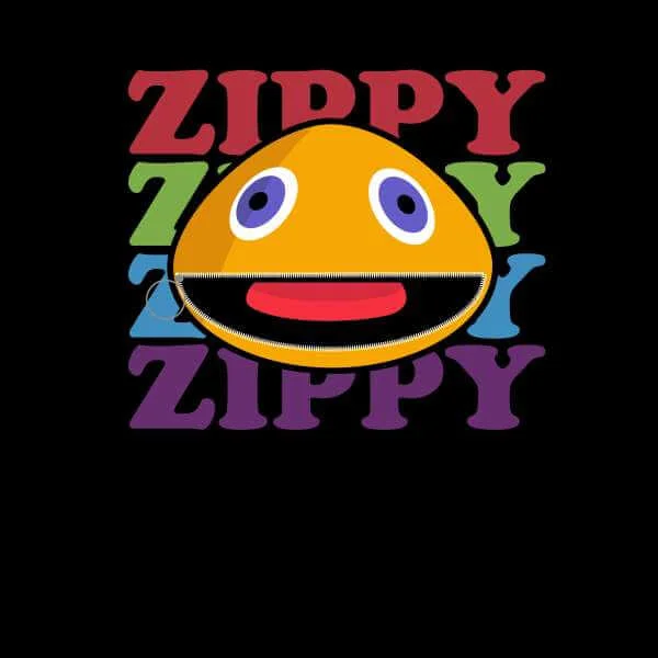 Rainbow Zippy Club Men's T-Shirt - Black