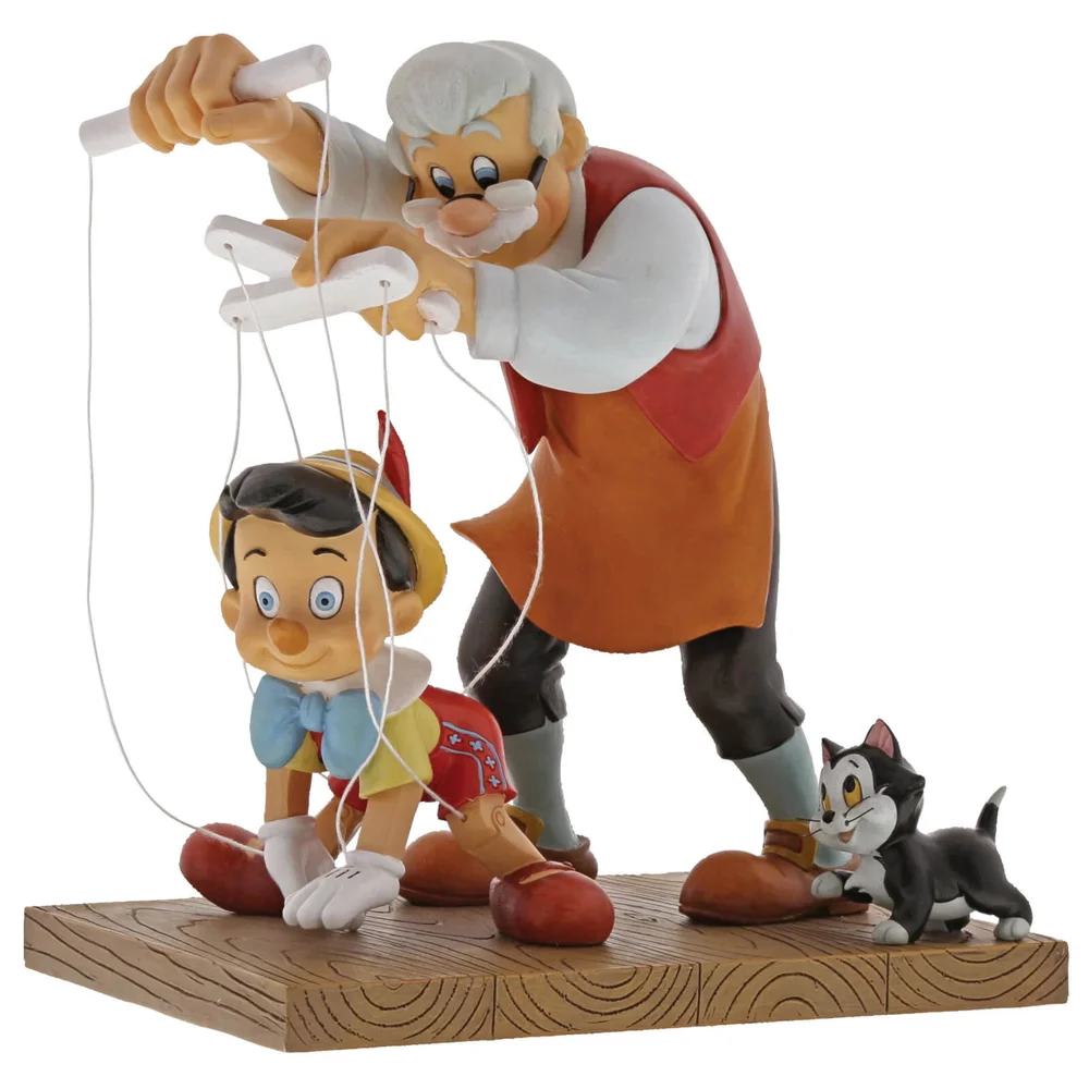 Enchanting Disney Little Wooden Head Pinocchio Figurine Image 1