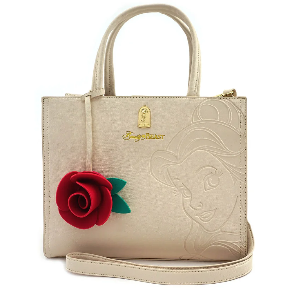 Loungefly Disney Beauty and the Beast Belle Embossed Charm Bag Image 1
