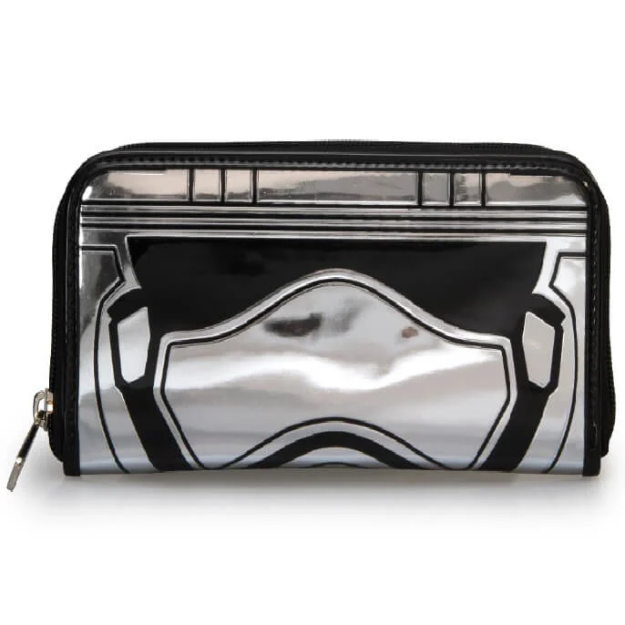 Loungefly Star Wars Captain Phasma Silver Metallic Embossed Wallet Image 1