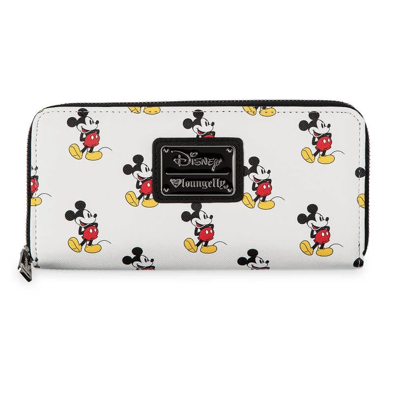 Loungefly Disney Classic Mickey Mouse AOP Zip Around Wallet Image 1