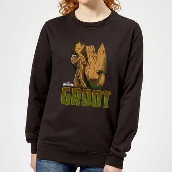 Avengers Groot Women's Sweatshirt - Black