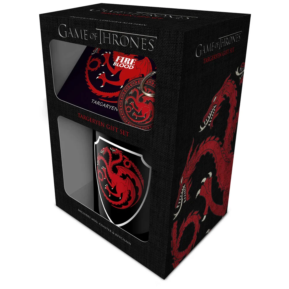 Game Of Thrones (Targaryen) Mug, Coaster and Keychain Set Image 1