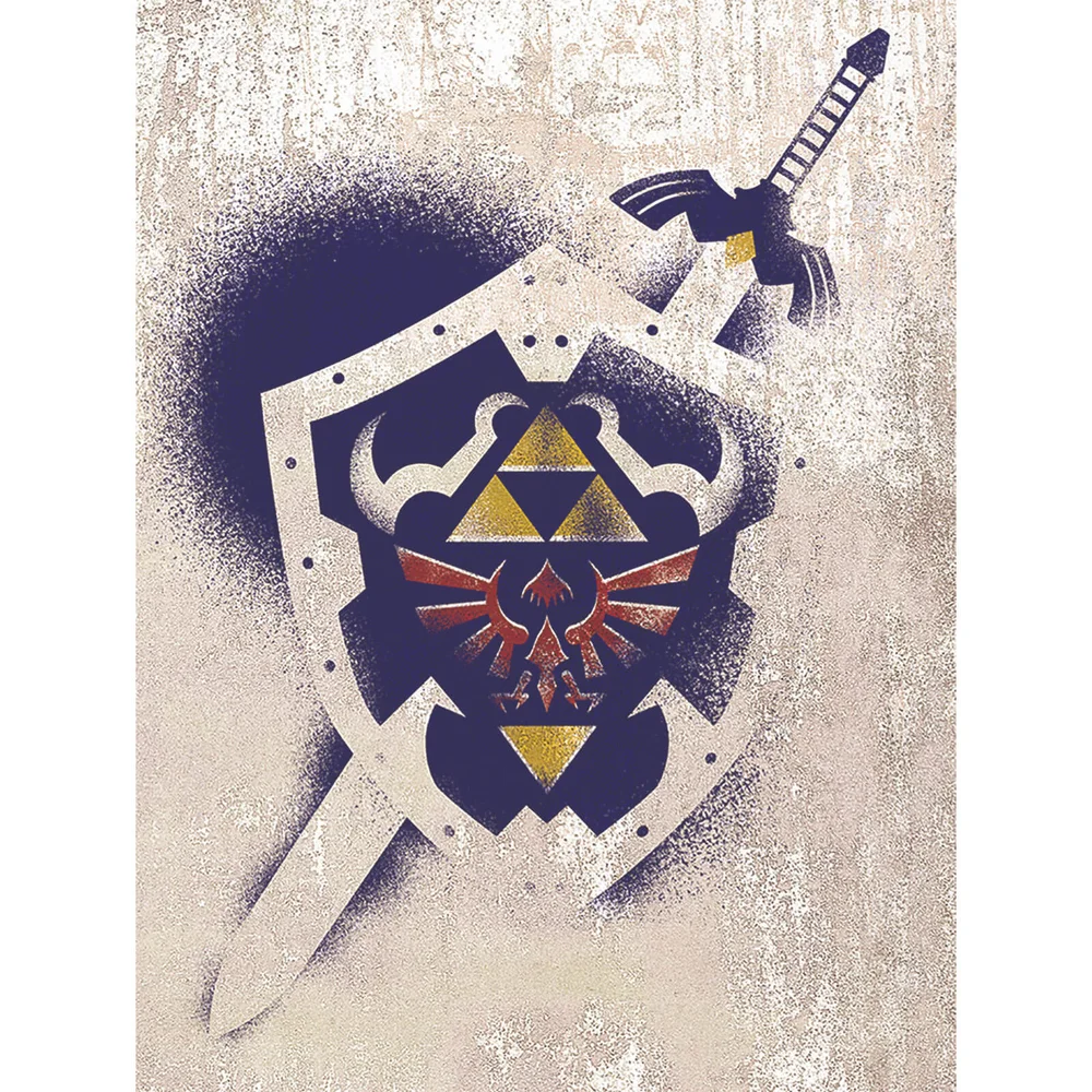 The Legend Of Zelda (Hylian Shield Stencil) Canvas Print Image 1