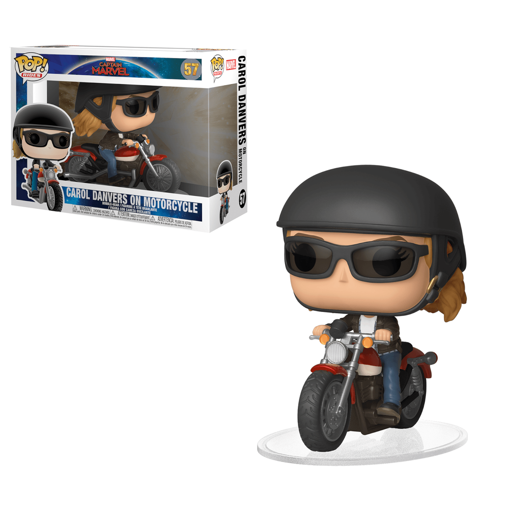 Marvel Captain Marvel Carol Danvers on Motorcycle Pop! Vinyl Ride Image 1