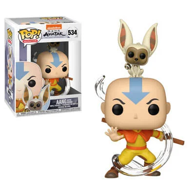 Avatar Aang with Momo Pop! Vinyl Figure Image 1