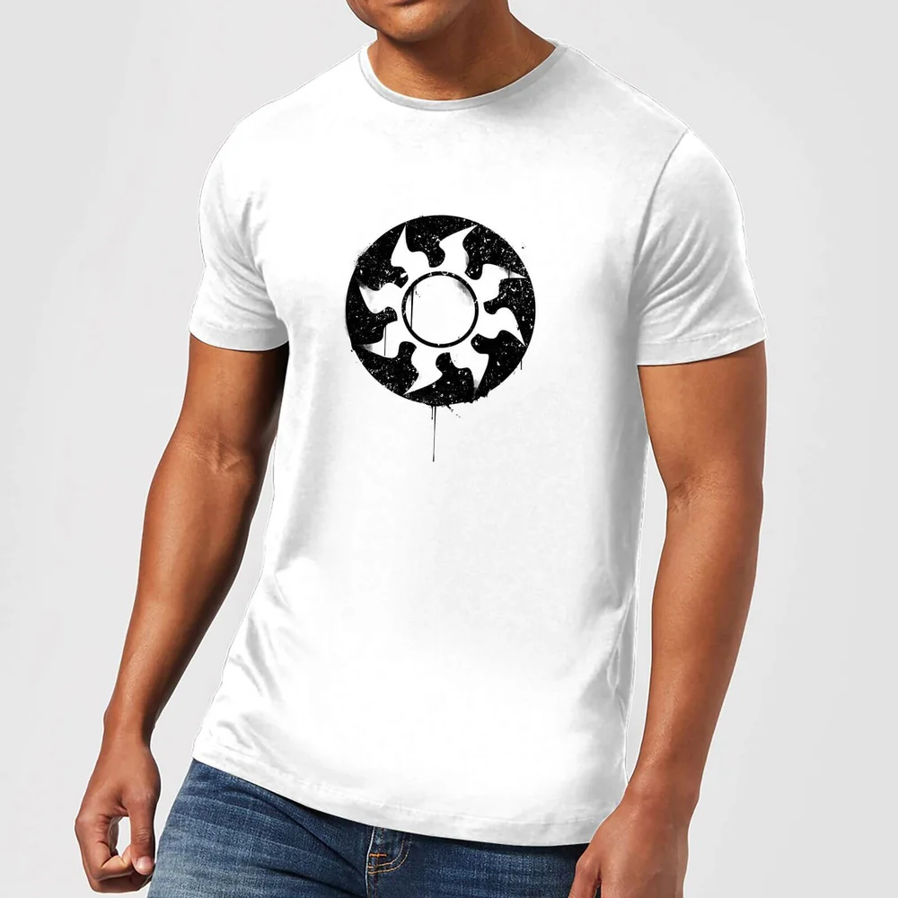 Magic The Gathering White Mana Splatter Men's T-Shirt - White - S Image 1