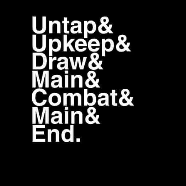 Magic The Gathering Turn Phases Men's T-Shirt - Black