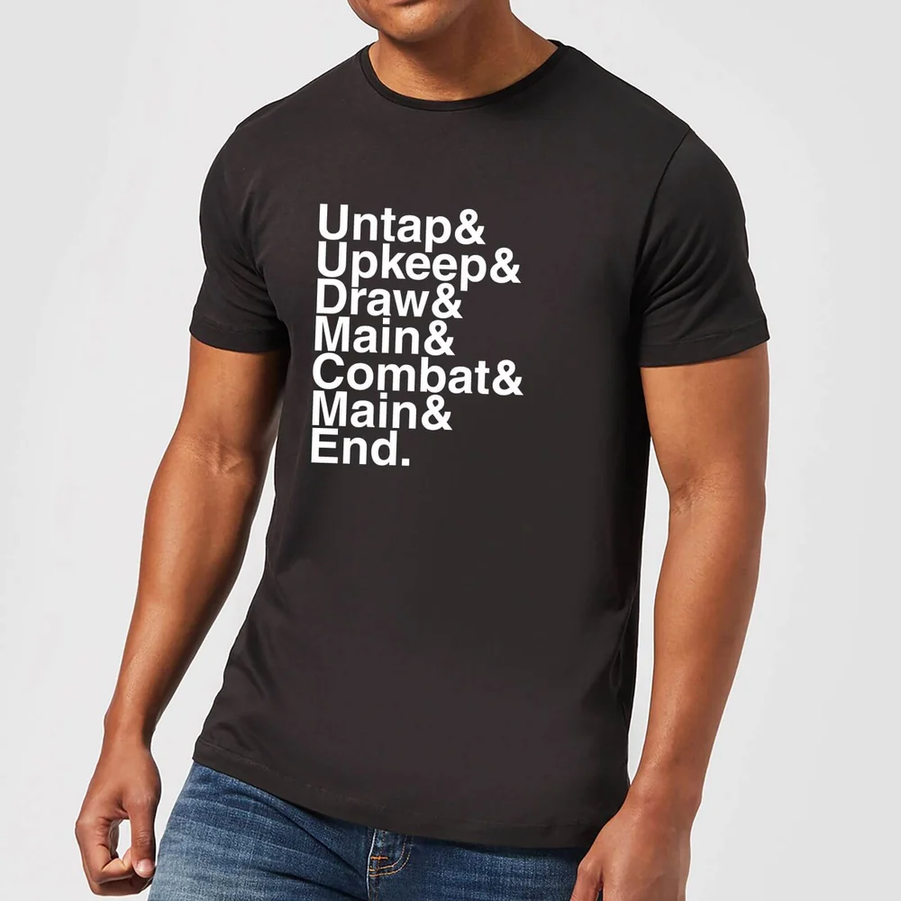 Magic The Gathering Turn Phases Men's T-Shirt - Black - S - Black Image 1