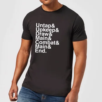 Magic The Gathering Turn Phases Men's T-Shirt - Black