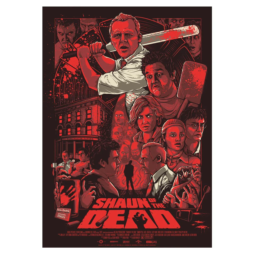 Shaun of the Dead "Who Died and Made You King of the Zombies" Screenprint Image 1
