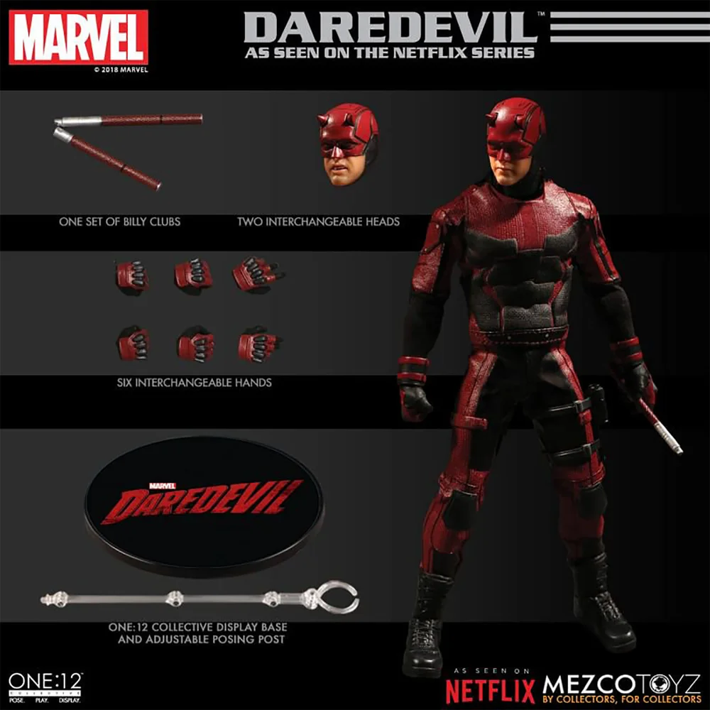 Mezco One:12 Collective Marvel Comics Daredevil Figure Image 1