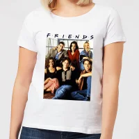 Friends Vintage Character Shot Women's T-Shirt - White - undefined undefined