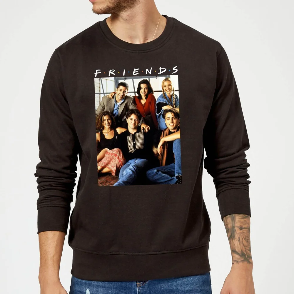 Friends Vintage Character Shot Sweatshirt - Black - S Image 1
