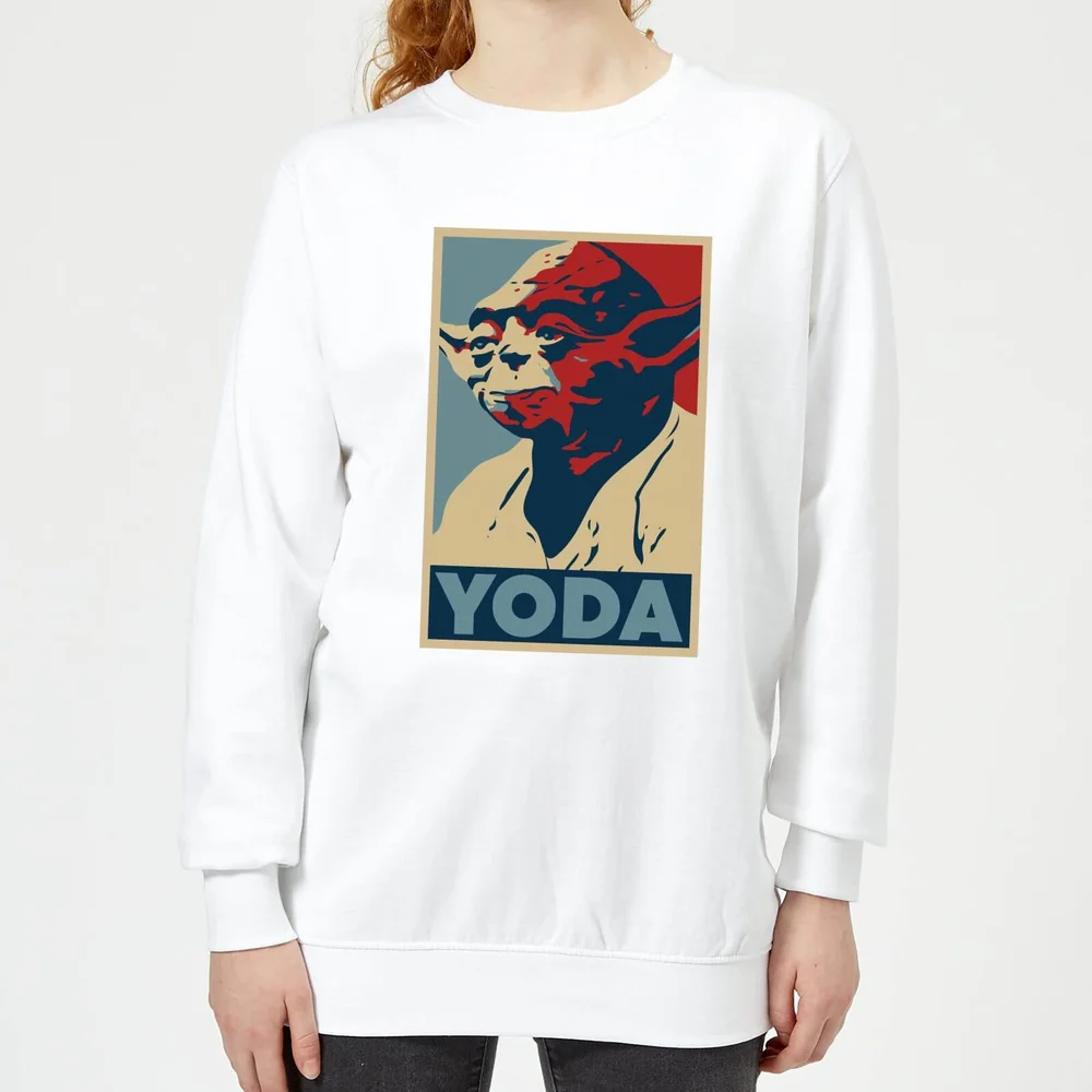 Star Wars Yoda Poster Women's Sweatshirt - White - S Image 1