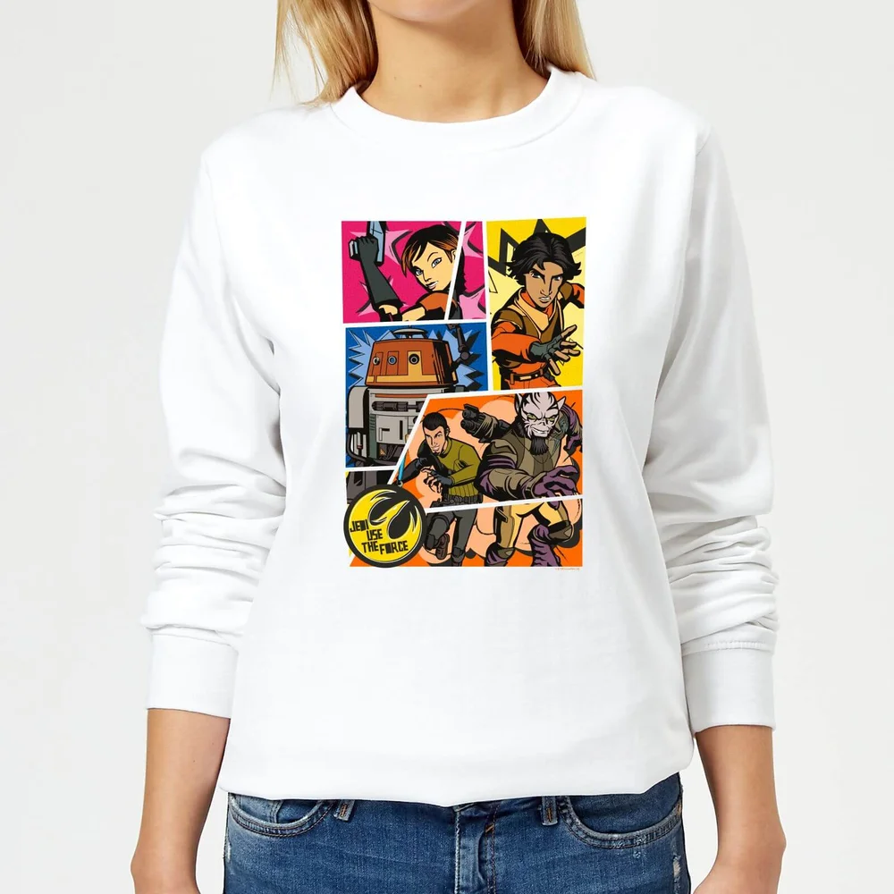 Star Wars Rebels Comic Strip Women's Sweatshirt - White - S Image 1
